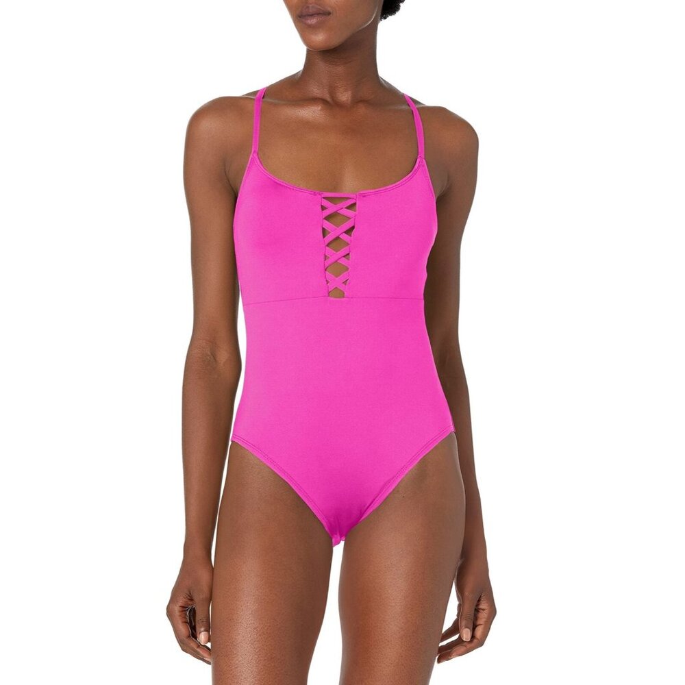 La Blanca Women's Island Goddess Strappy Convertible One Piece Swimsuit Size 16